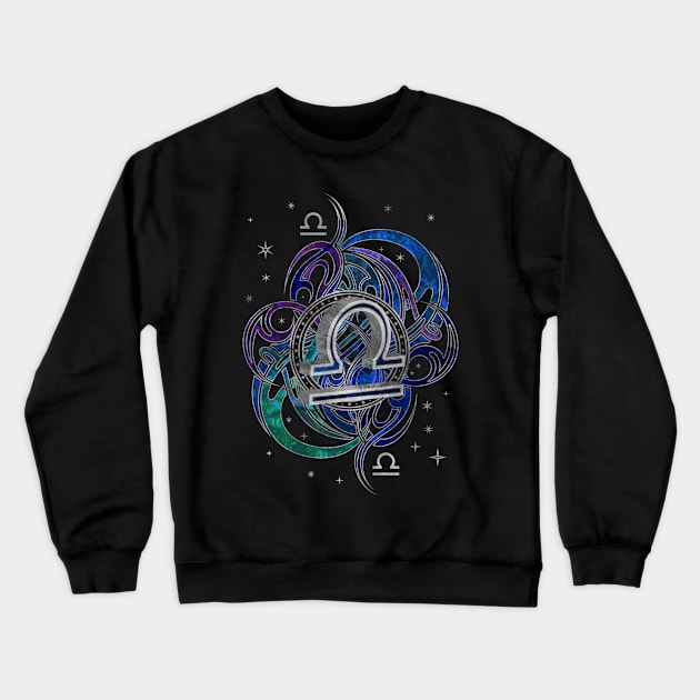 Libra Zodiac Sign Air Element Crewneck Sweatshirt by Nartissima